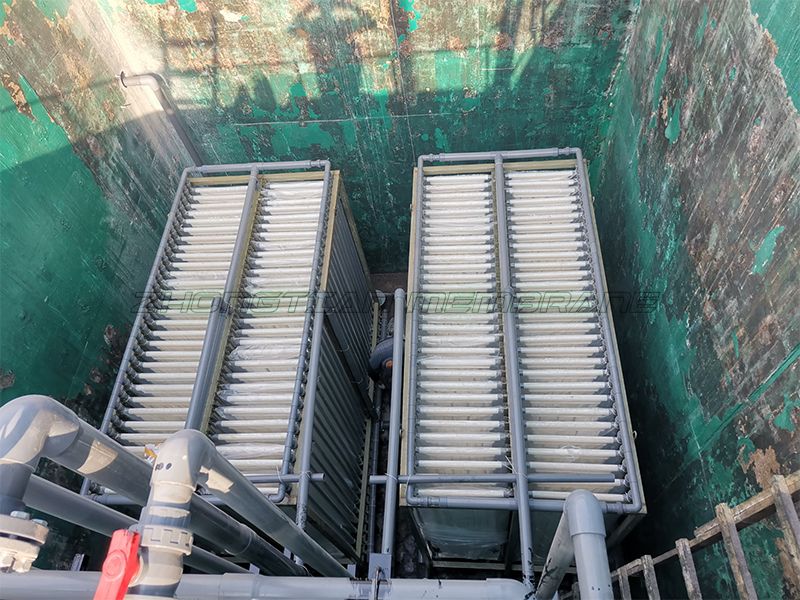 500噸高濃度化工廢水MBR膜組安裝現(xiàn)場（三）