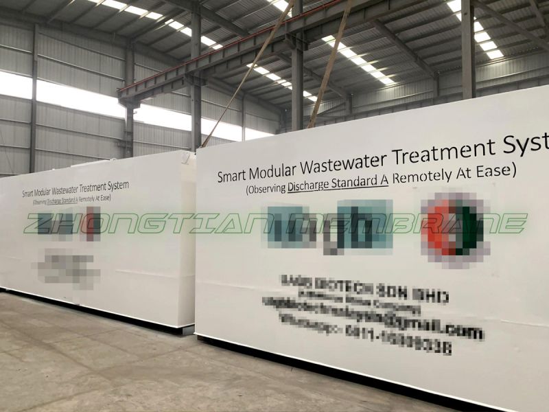 中天膜科技發(fā)往馬來西亞客戶智能一體化污水處理機(jī)順利出港